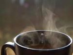 steaming coffee
